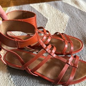 Womens coach orange sandals size 8